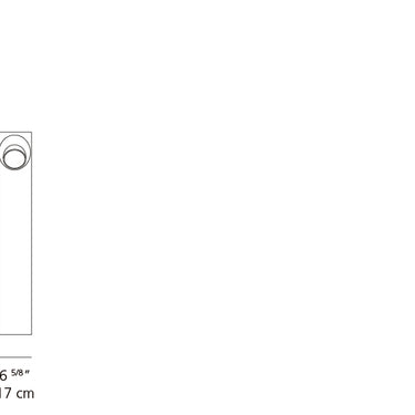 Line drawing with measurements – Ciclope Outdoor Bollard Light (3)