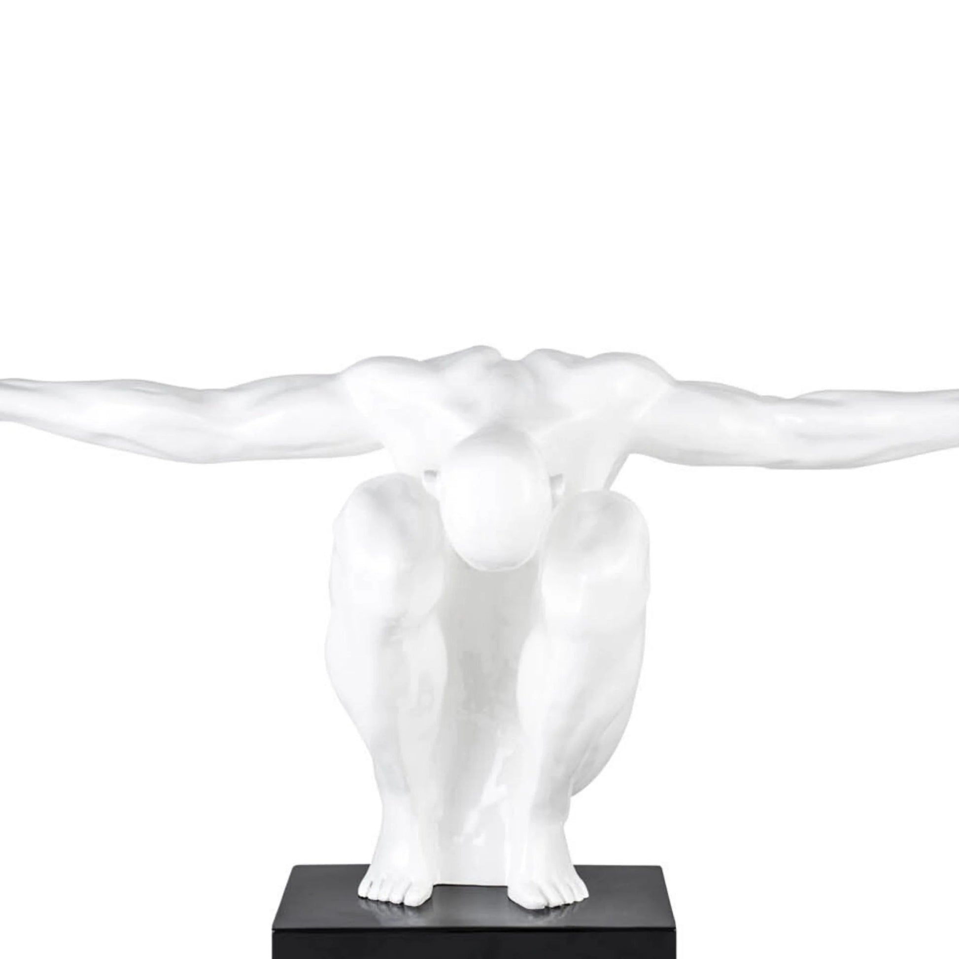 Finesse Decor White Saluting Man Resin Sculpture - Large 4