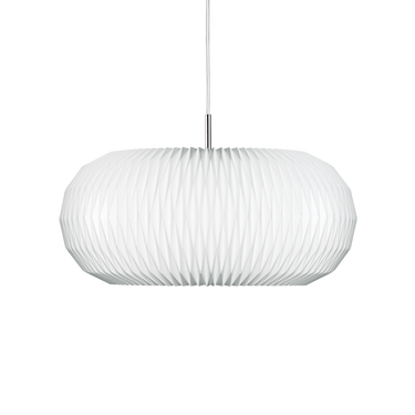 Le Klint Donut 195 Pendant, Large, Polished Steel, studio photo 1