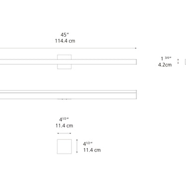 4ft square wall ceiling LED light with 2229 lumens and aluminum finish for stylish interiors