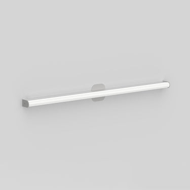 Modern 48-inch surface mount LED fixture in gray for offices, hallways, hotels, and bedroom ambient lighting