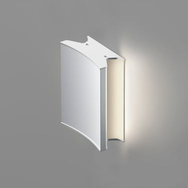 Modern LED wall or ceiling light with curved aluminum body, dimmable, 3000K warm white – Artemide Lineacurve Mini