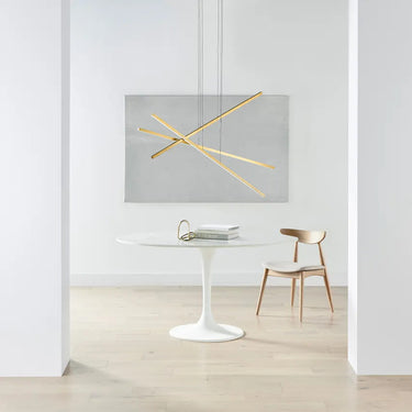Visual Comfort Essence Trio LED Pendant,Aged Brass - Linear Lighting, Dining Suspension Lamp