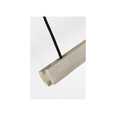 72 inch linear LED chandelier in concrete finish for dining table