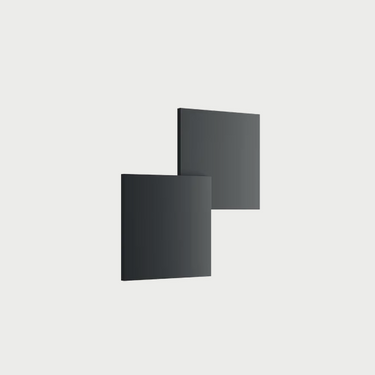 Matte black Lodes Puzzle Double Square indirect LED wall light
