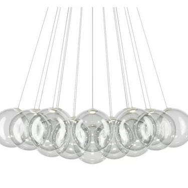 Lodes Random Cloud 19-Light LED Pendant modern chandelier with blown glass spheres for living room lighting