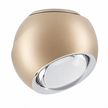 Lodes Spider LED ceiling light in matte champagne with adjustable directional lighting