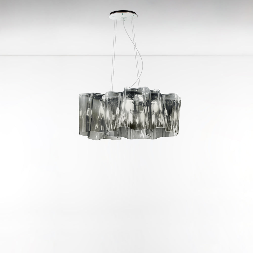 Logico Mini Triple Linear Suspension Grey Smoke Hand Blown Glass | Artemide 2