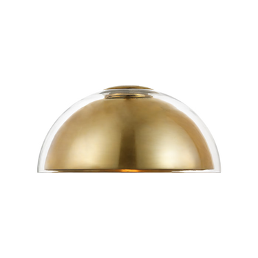 Lusi 24 hand-blown glass flush mount glowing in a designer interior