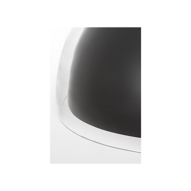 Modern bronze flush mount light by Visual Comfort with warm LED glow