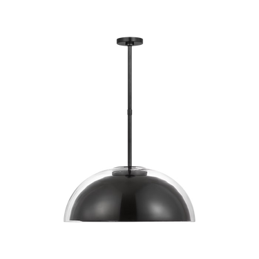 Bronze Lusi 24 LED pendant light by Visual Comfort with glass shade detail