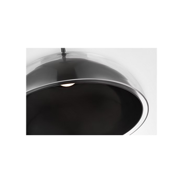 Contemporary bronze glass pendant light for dining room and kitchen spaces