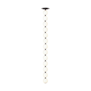 Luxury Dark Bronze Hanging Light Fixture with Italian Glass – Perle 36 LED Pendant