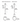 Architectural chandelier in polished nickel for commercial and home use, line drawing