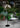 Oluce Lyndon 351 outdoor floor lamp in a garden at night