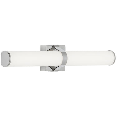 Bronze finish Lynk 24 LED bath light, showing die-cast end caps and sleek metal band