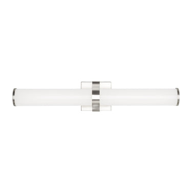 Satin nickel Lynk 24 dimmable LED bath bar, 24 inch length, high CRI 90 lighting