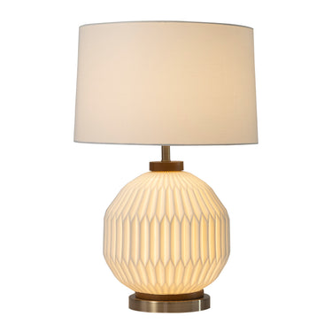 Nova of California Moraga Table Lamp 24 Bone Porcelain Walnut