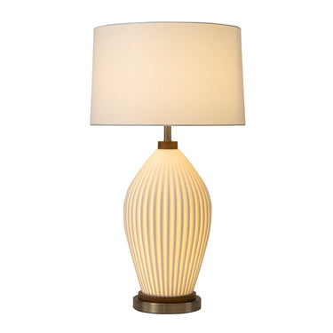 Nova of California Santa Clara Bone Porcelain Table Lamp Night Light 28 Weathered Brass Walnut