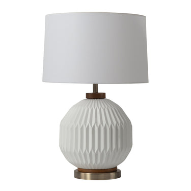 Nova of California Moraga Table Lamp 24 Bone Porcelain Walnut