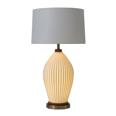 Nova of California Santa Clara Bone Porcelain Table Lamp Night Light 28 Weathered Brass Walnut
