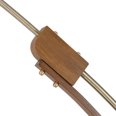 Nova of California Melmar Arc Floor Lamp Weathered Brass Walnut