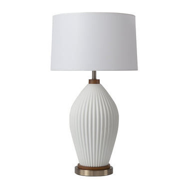 Nova of California Santa Clara Bone Porcelain Table Lamp Night Light 28 Weathered Brass Walnut