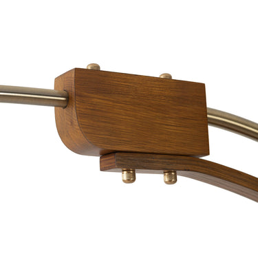 Nova of California Morelli Arc Floor Lamp 84 Weathered Brass Walnut