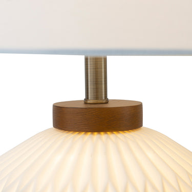 Nova of California Moraga Table Lamp 24 Bone Porcelain Walnut