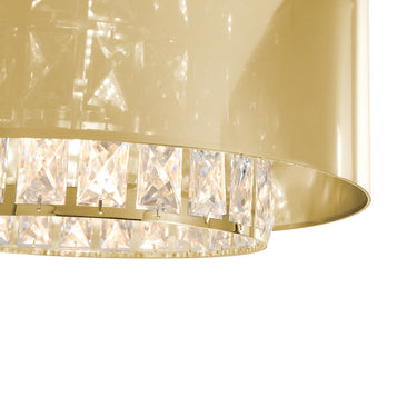 Nova of California Marilyn Arc Floor Lamp 94 Weathered Brass Mylar Crystal Shades Rotary