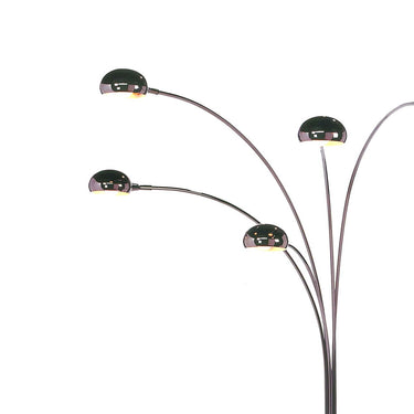 Nova of California Mushroom 5 Light Arc Floor Lamp Black Nickel