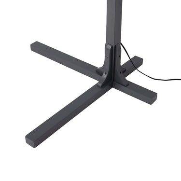 Nova of California Natural Mica 3 Light Arc Floor Lamp 86 Charcoal Gray Wood Gunmetal Silver Mineral Mica