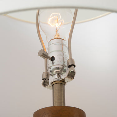 Nova of California Moraga Table Lamp 24 Bone Porcelain Walnut
