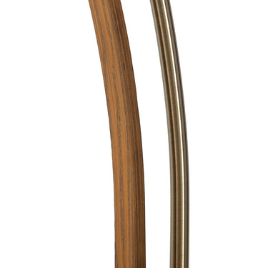 Nova of California Morelli Arc Floor Lamp 84 Weathered Brass Walnut