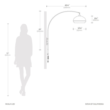 Nova Morelli Wall Mounted Arc Lamp, photo 6