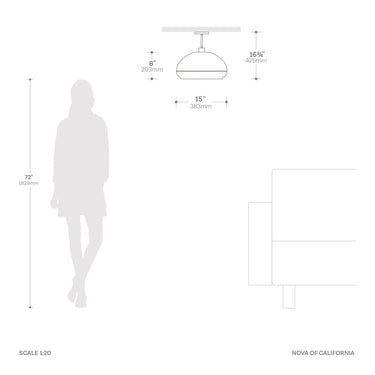 Nova Morelli Semi Flush Mount, photo 5