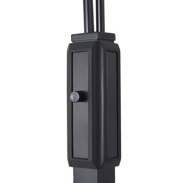 Nova of California Natural Mica 3 Light Arc Floor Lamp 86 Charcoal Gray Wood Gunmetal Silver Mineral Mica
