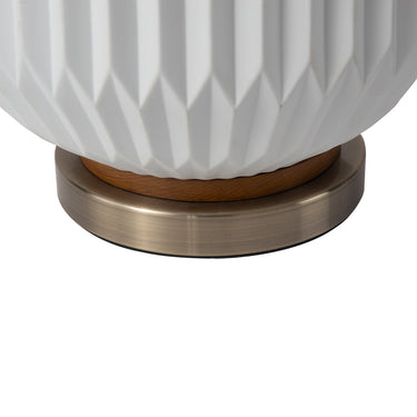 Nova of California Moraga Table Lamp 24 Bone Porcelain Walnut