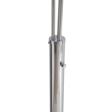 Nova of California Marilyn 3 Light Arc Floor Lamp 90 Polished Chrome Mylar Crystal Shade