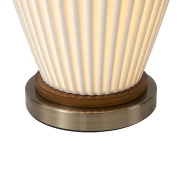Nova of California Santa Clara Bone Porcelain Table Lamp Night Light 28 Weathered Brass Walnut