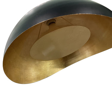 Nova of California Luna Bella Arc Floor Lamp 92 Weathered Brass Matte Black Gold Leaf Shade