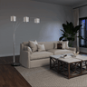 Nova of California Marilyn 3 Light Arc Floor Lamp 90 Polished Chrome Mylar Crystal Shade