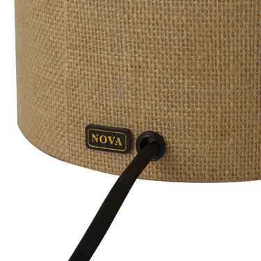 Nova of California Moonlight Table Lamp Woven Burlap Shade