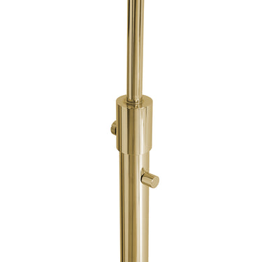Nova of California Marilyn Arc Floor Lamp 94 Weathered Brass Mylar Crystal Shades Rotary