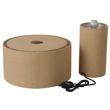 Nova of California Moonlight Table Lamp Woven Burlap Shade