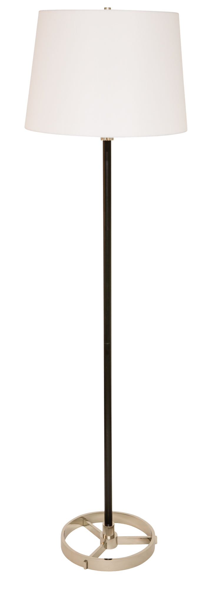 House of Troy 62" Morgan Floor Lamp in Black with Polished Nickel M600-BLKPN