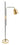 House of Troy 65" Morgan Adjustable Floor Lamp in Black with Antique Brass M601-BLKAB