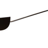 Oluce Plume 158 anodic bronze wall lamp with feather-shaped metal shade on a white background