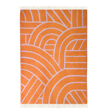 Lilac & Orange Lines Blanket by Maison Deux, photo 5
