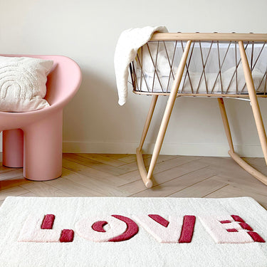 Cream & Red Love Rug by Maison Deux, photo 7